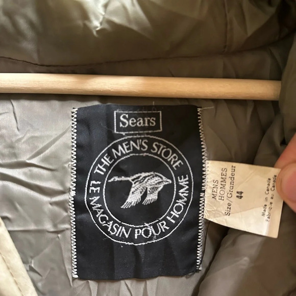 Vintage 1980s Sears Down Filled Bomber Jacket Large - Picture 3 of 9